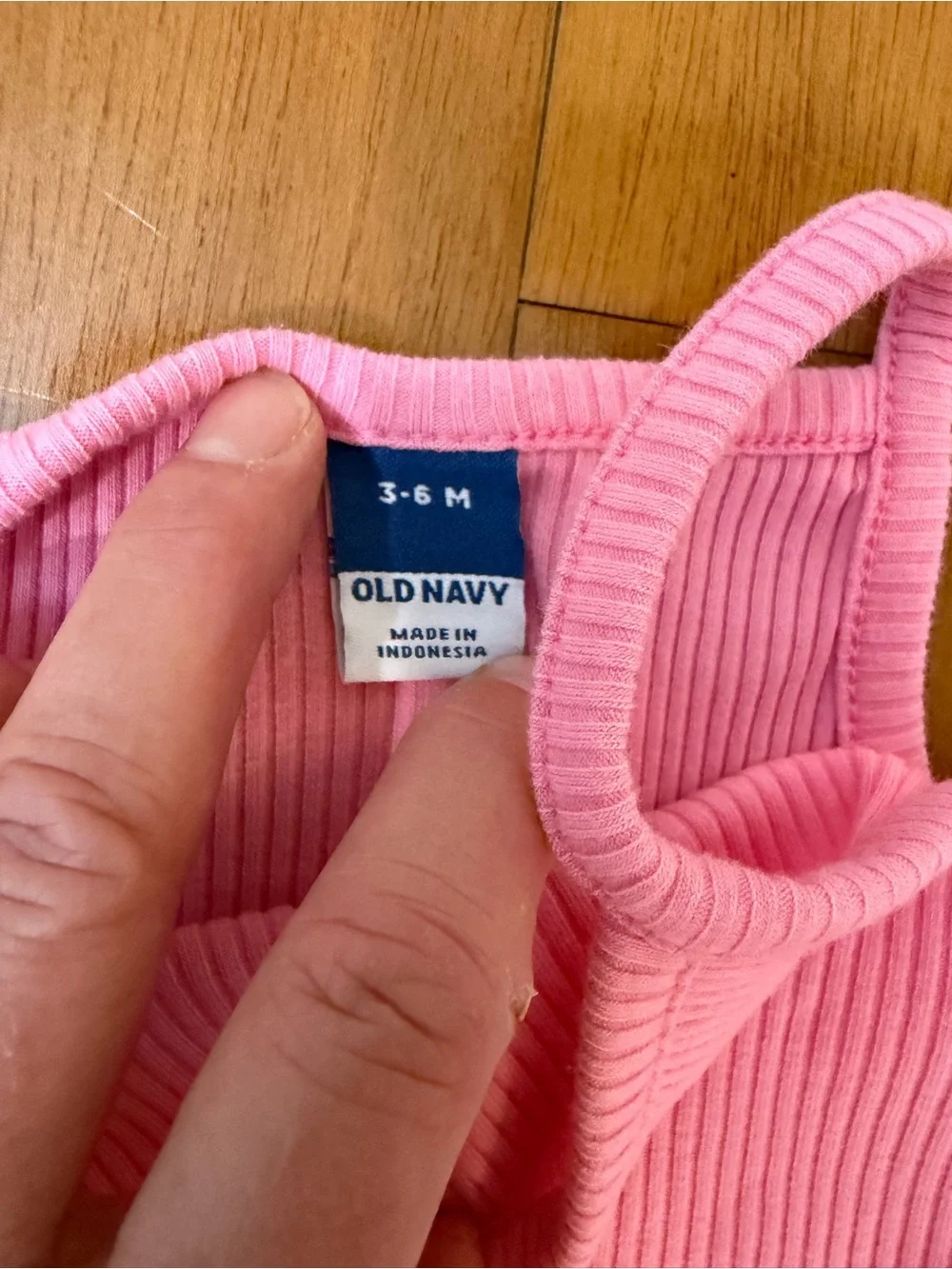 Old Navy Baby Girl 3-6 Mo Pink Ribbed Tank - Cropped Sleeveless Cami